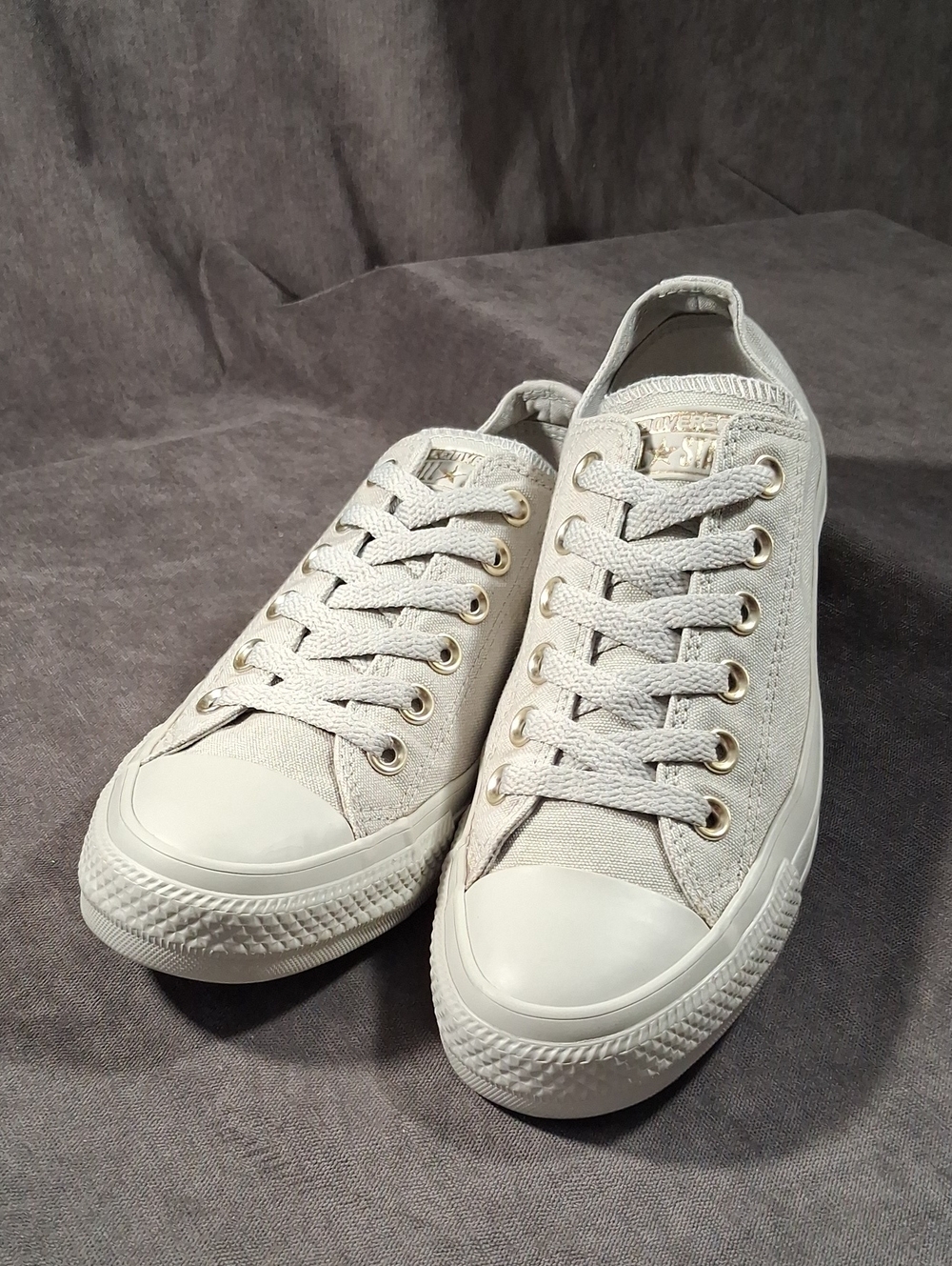 Converse Chuck Taylor All Star Ox Low Mono Glam Pale Grey Sneakers VG- US 7